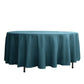 Peacock Teal Round Tablecloth 108 Inches Polyester