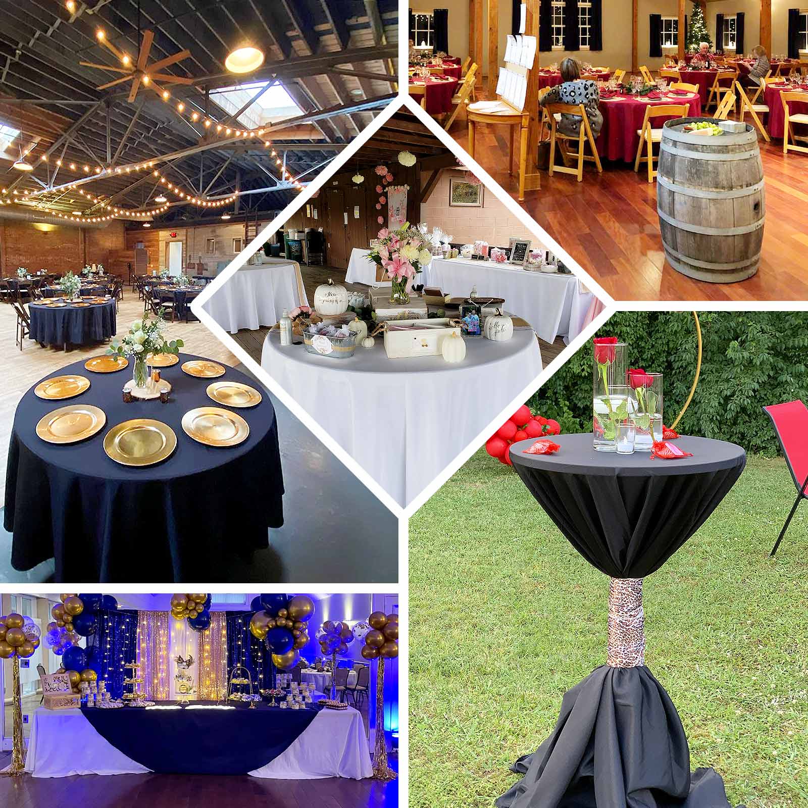 108" Beige Premium Polyester Round Tablecloth - 220GSM