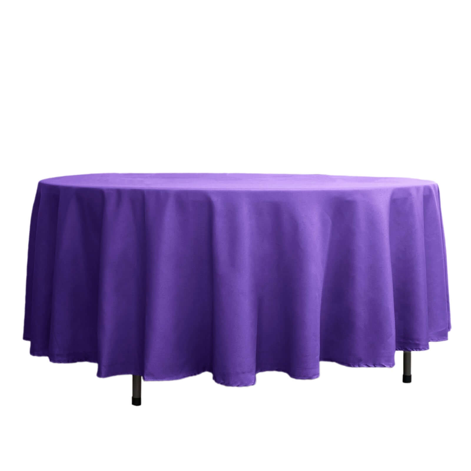 108inches Purple Polyester Round Tablecloth