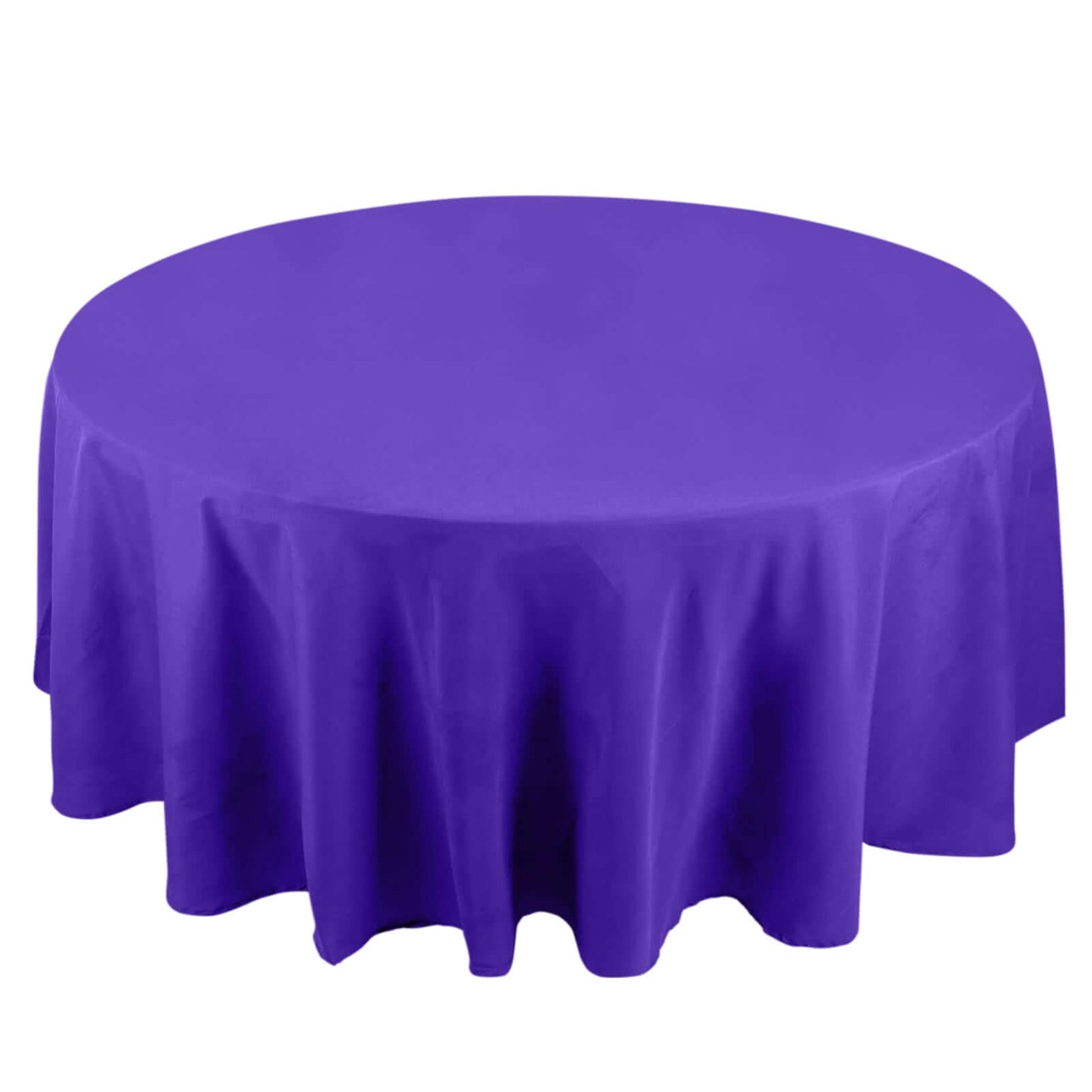 108inch Purple 200 GSM Seamless Premium Polyester Round Tablecloth