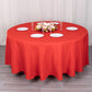 108" Red Premium Polyester Round Tablecloth - 220GSM