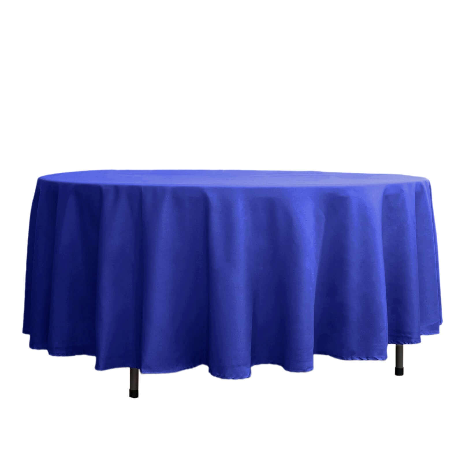 108inches Royal Blue Polyester Round Tablecloth