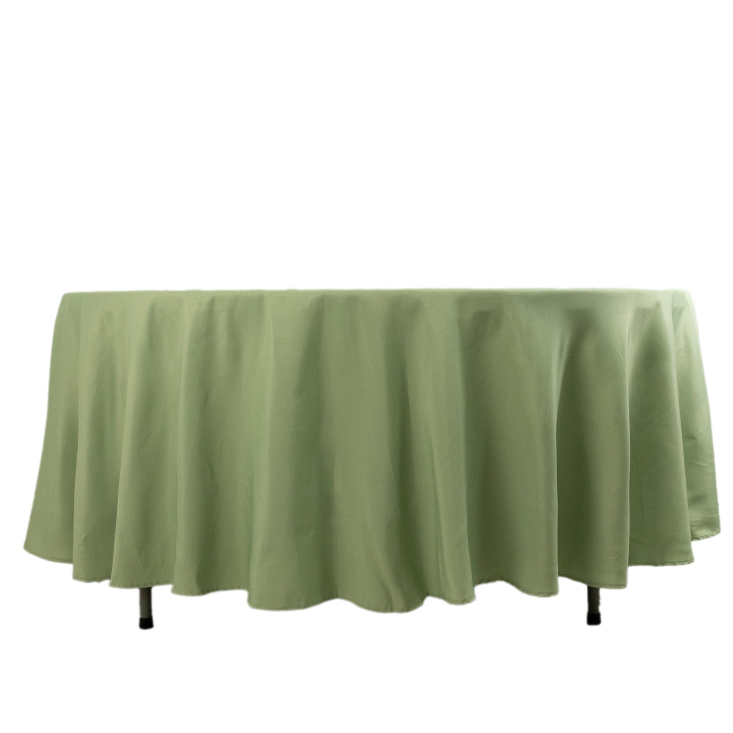 108" Sage Green Premium Polyester Round Tablecloth - 220GSM