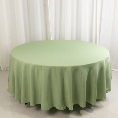 Luxurious Sage Green Premium Polyester Round Tablecloth