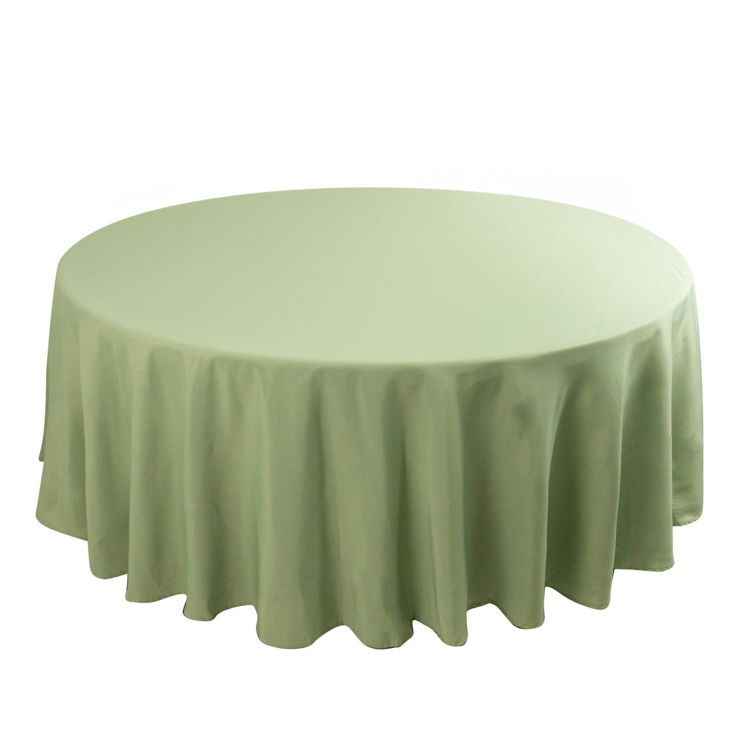 108" Sage Green Premium Polyester Round Tablecloth - 220GSM