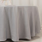 108" Silver Premium Polyester Round Tablecloth - 220GSM