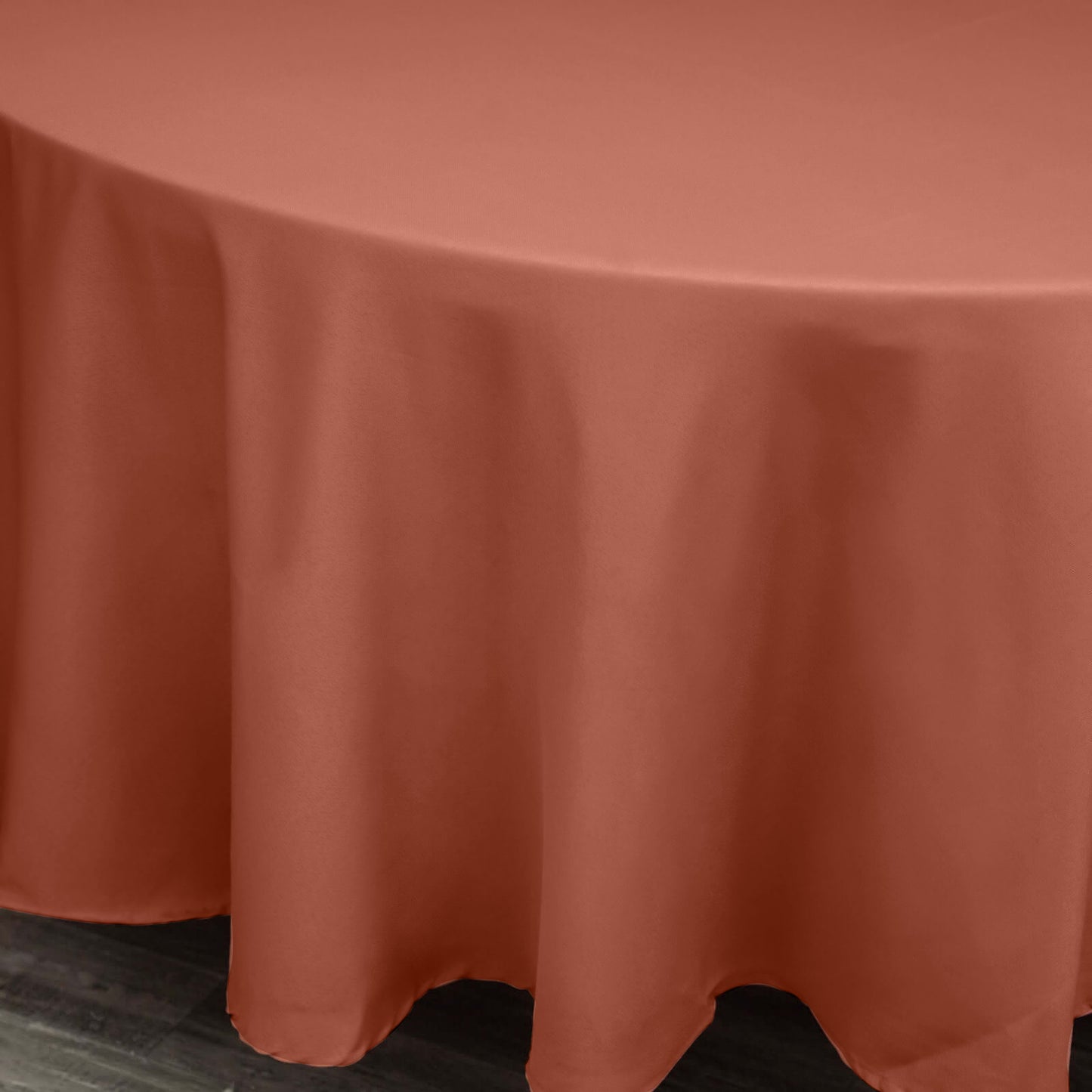 Round Tablecloth Terracotta 108 Inch Polyester