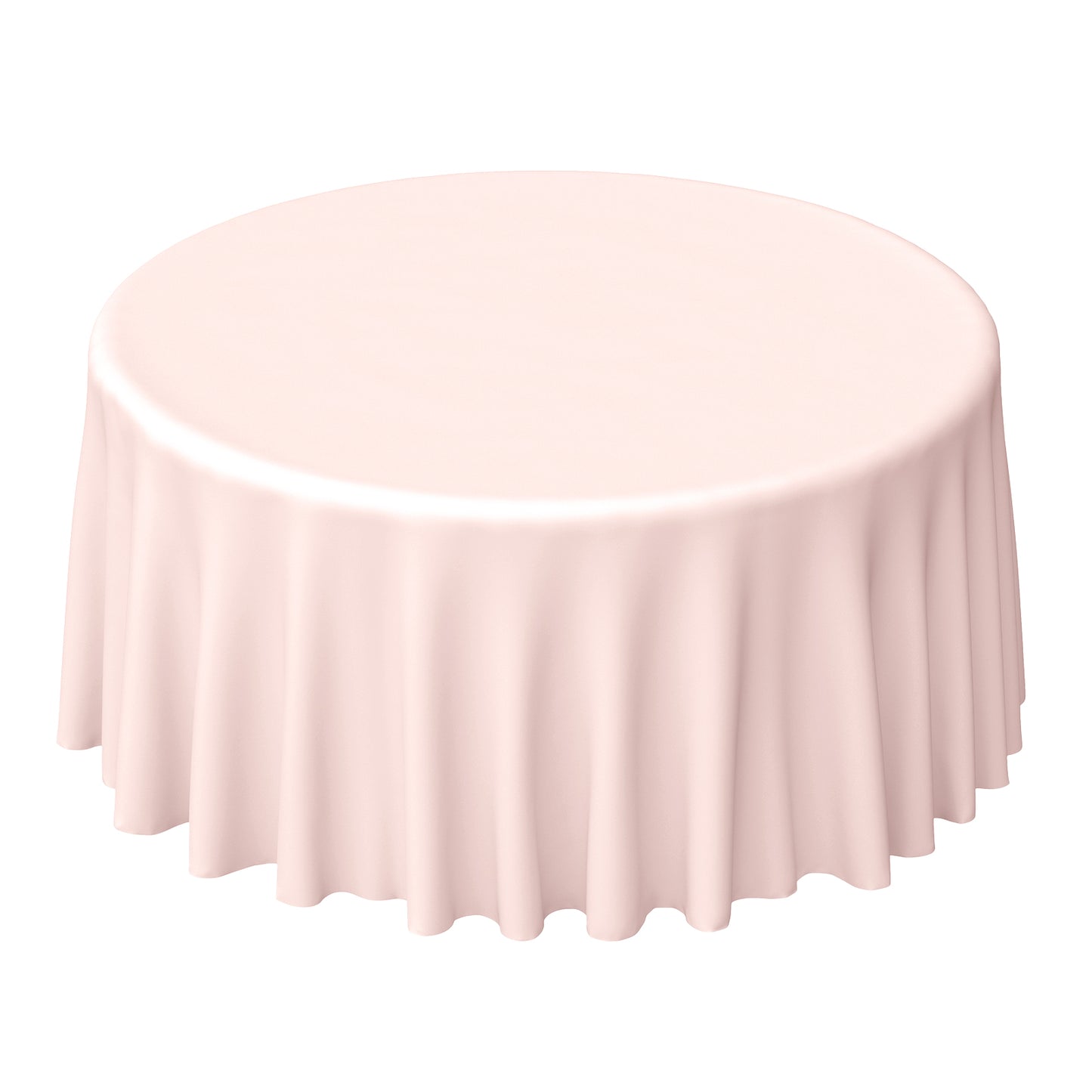 120" Blush Seamless Polyester Round Tablecloth