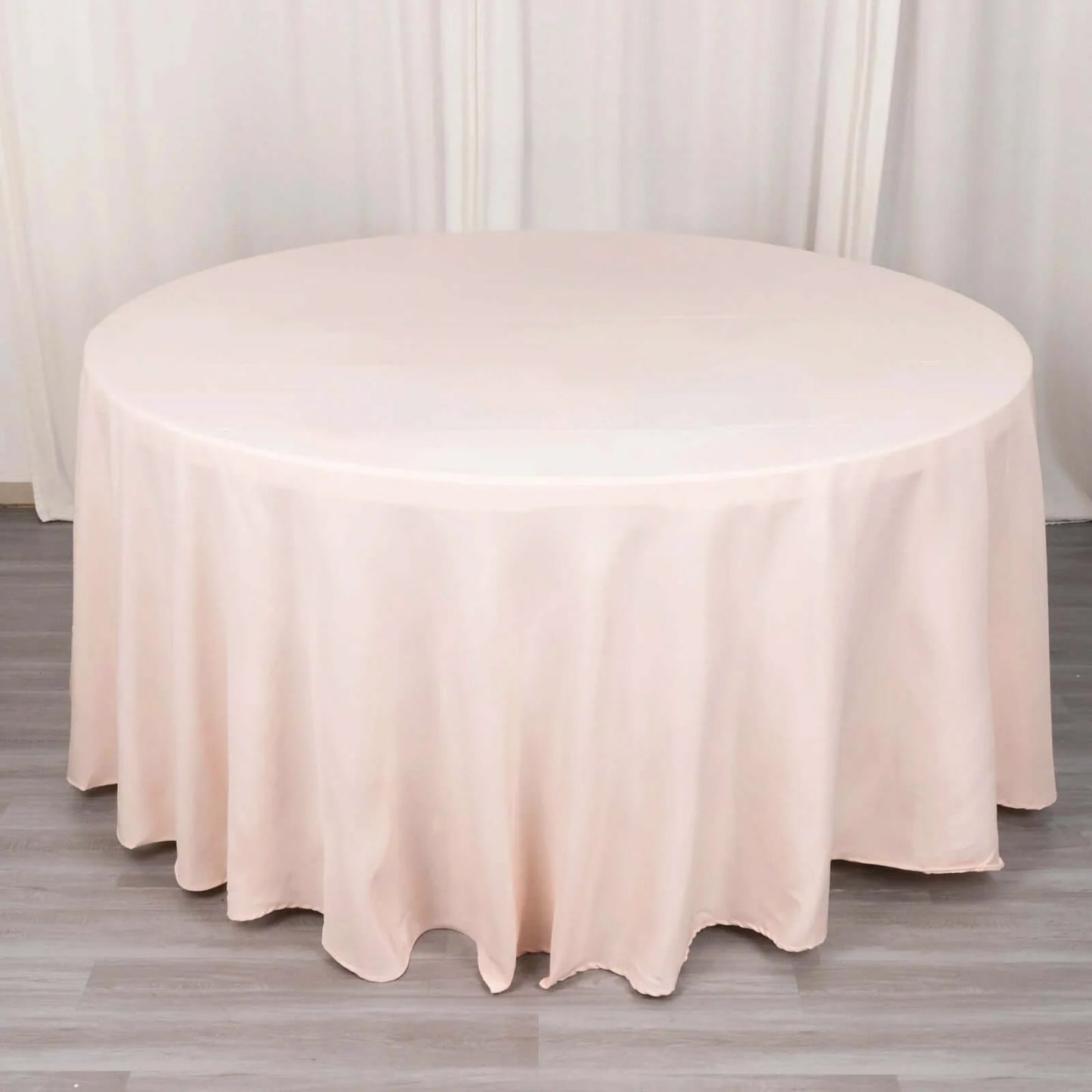 120" Blush Seamless Premium Polyester Round Tablecloth - 220GSM