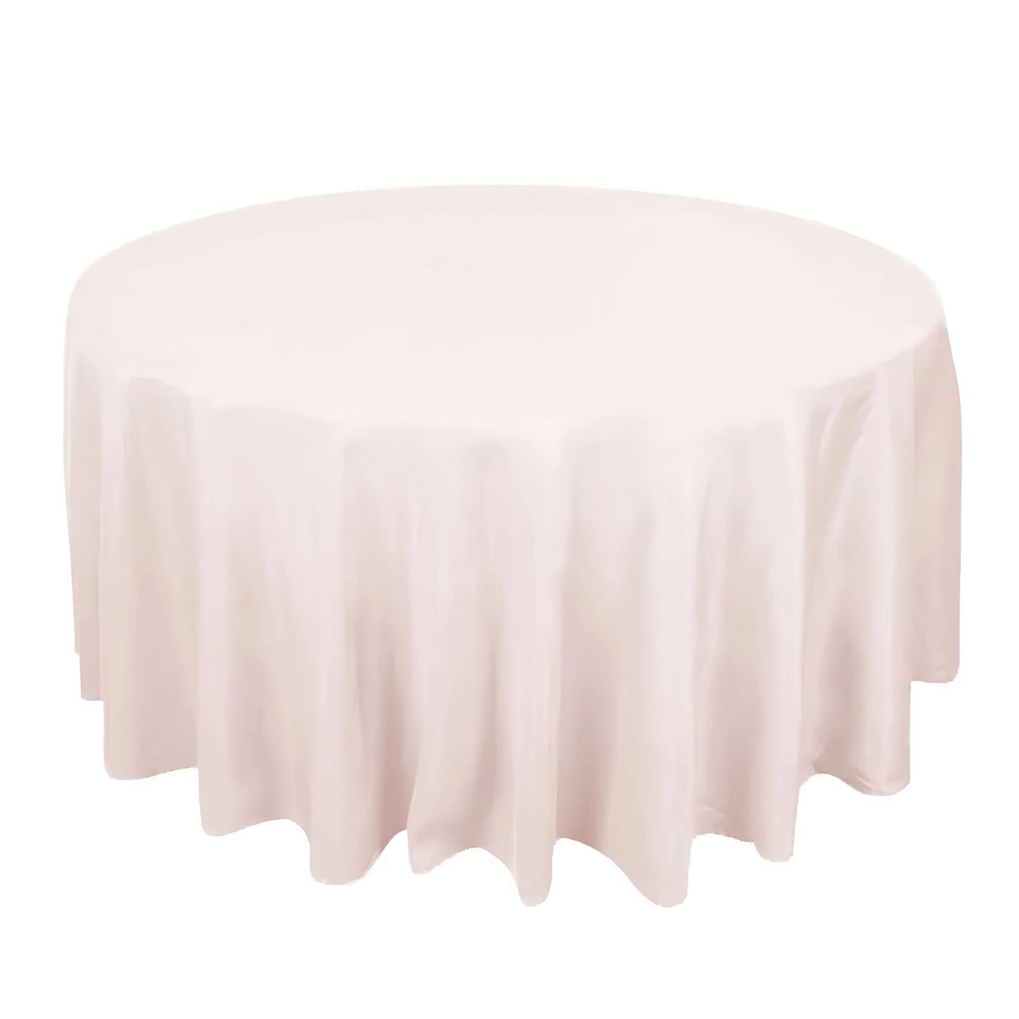 120" Blush Seamless Premium Polyester Round Tablecloth - 220GSM