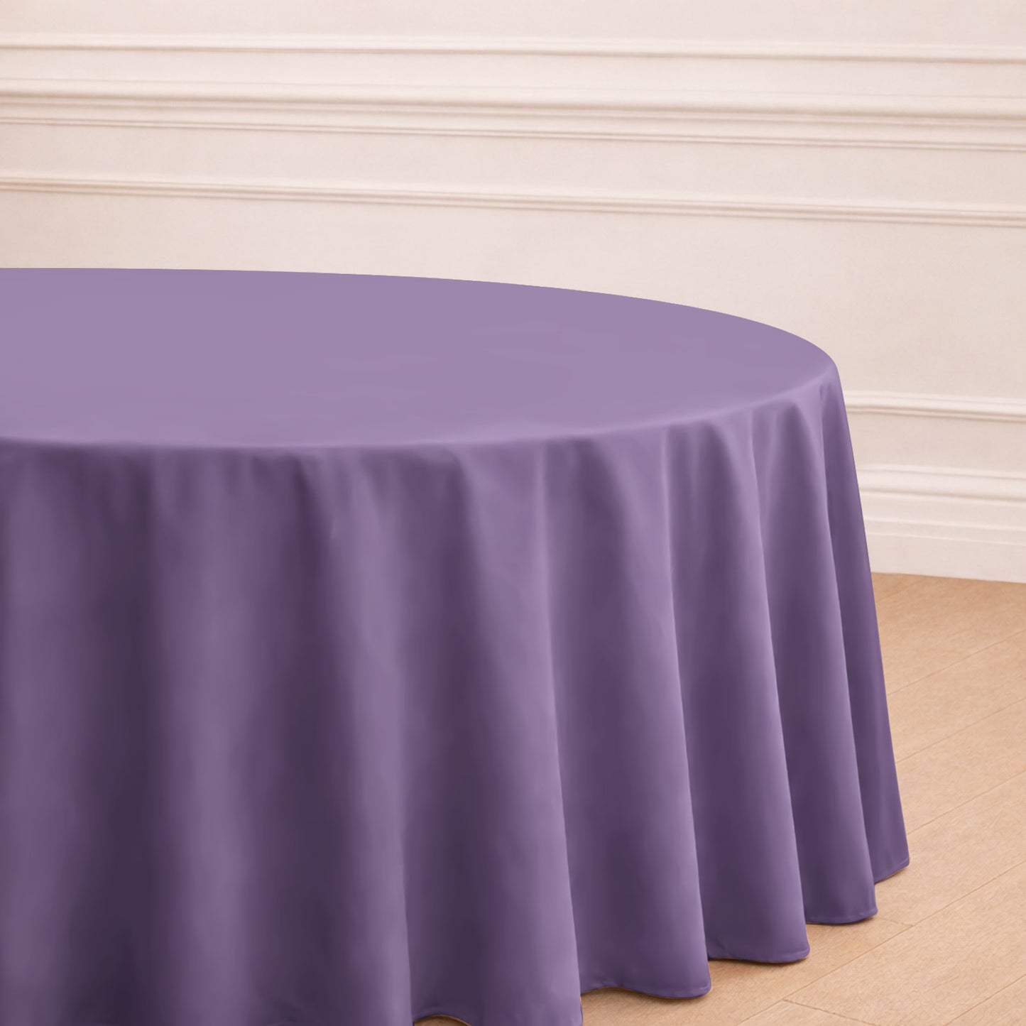 120" Violet Amethyst Seamless Polyester Round Tablecloth