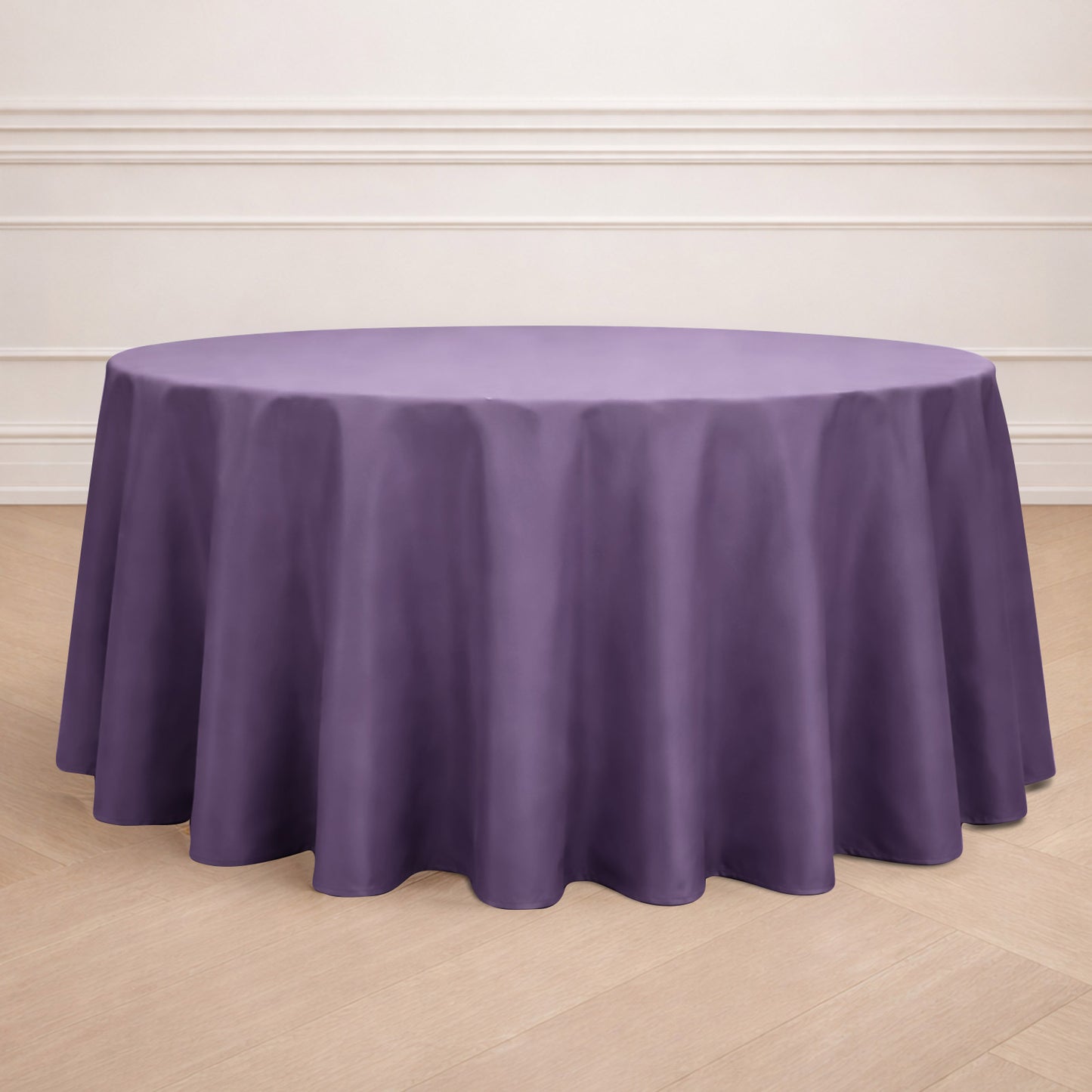 120" Violet Amethyst Seamless Polyester Round Tablecloth