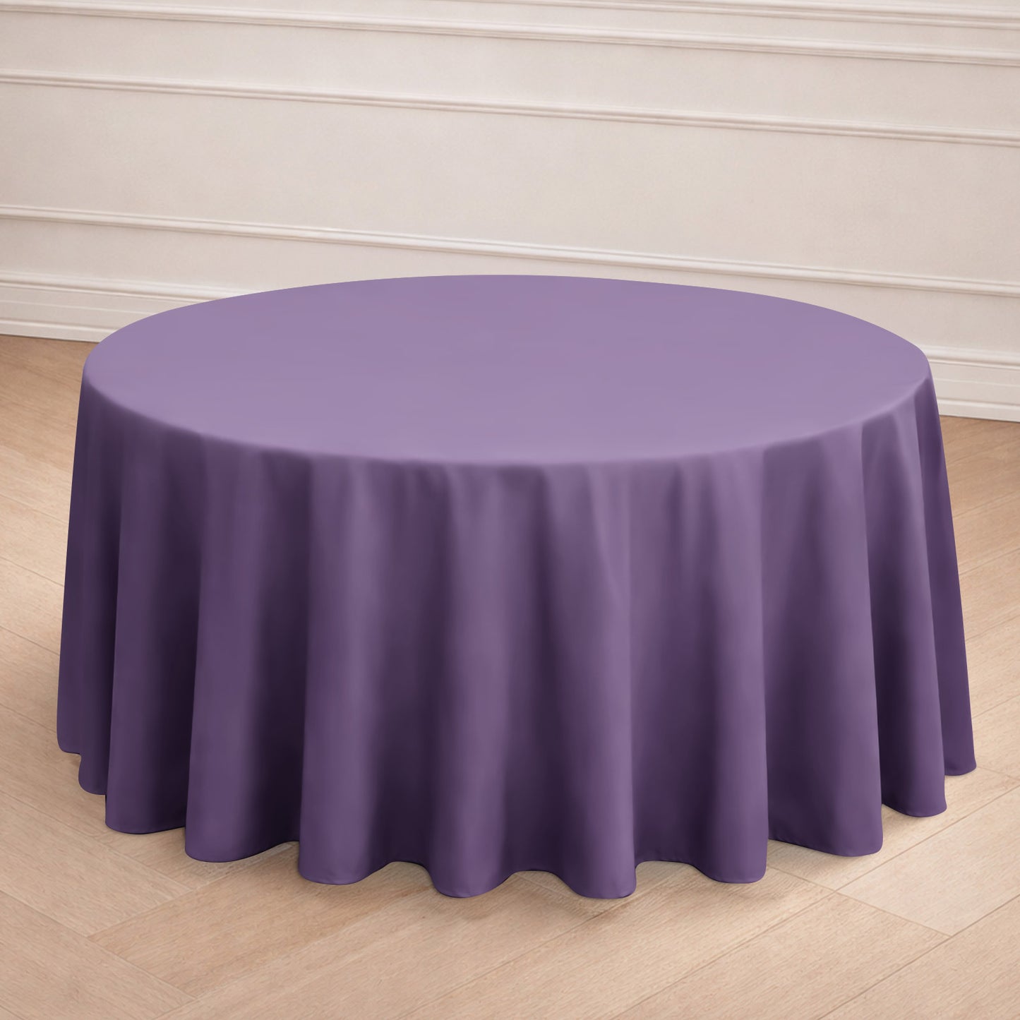 120" Violet Amethyst Seamless Polyester Round Tablecloth