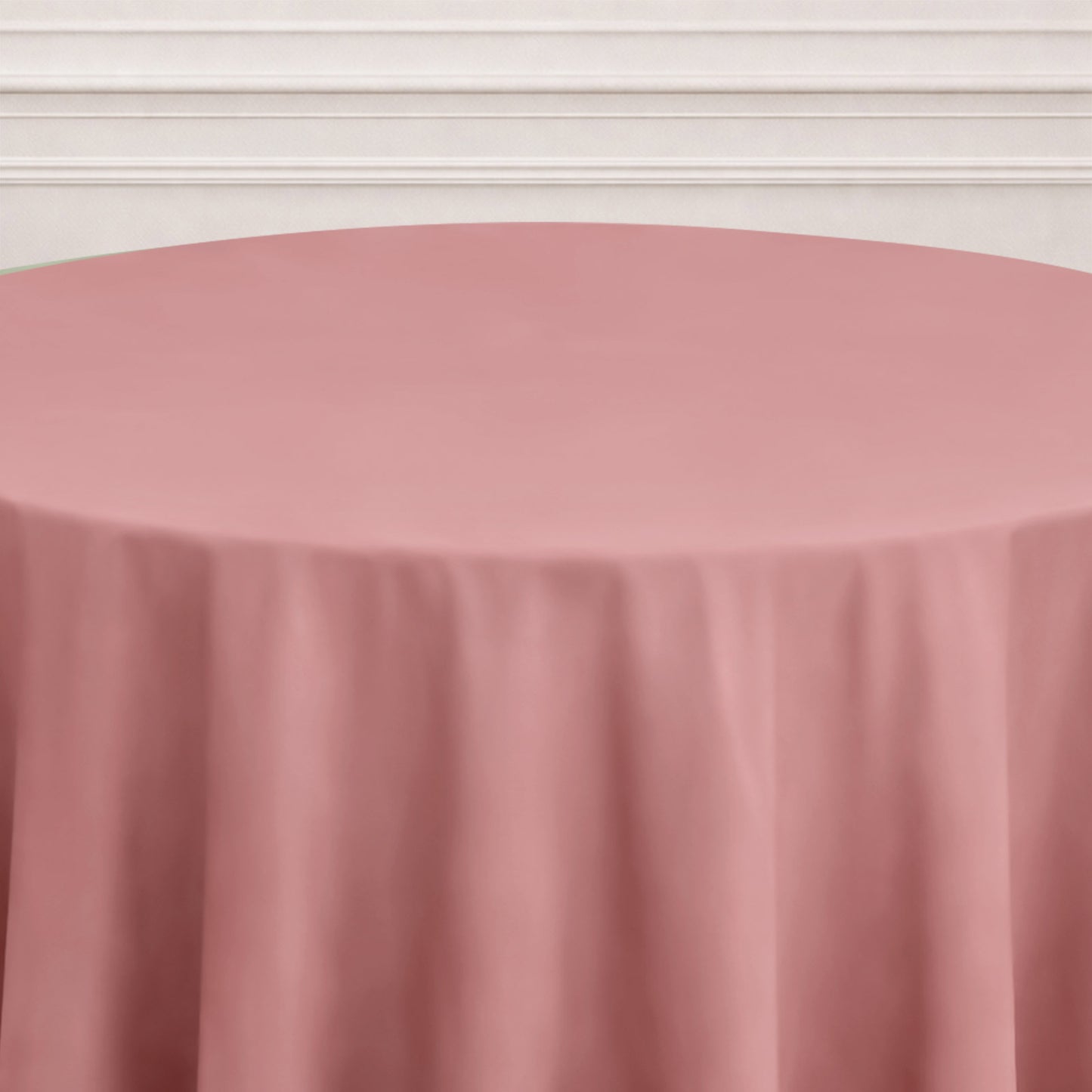 120" Dusty Rose Polyester Round Tablecloth