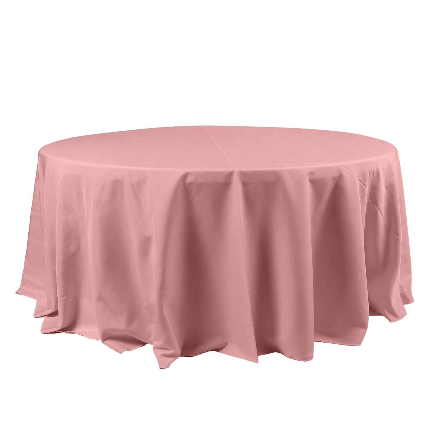 120" Dusty Rose Polyester Round Tablecloth