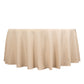 120" Beige Seamless Premium Polyester Round Tablecloth - 220GSM