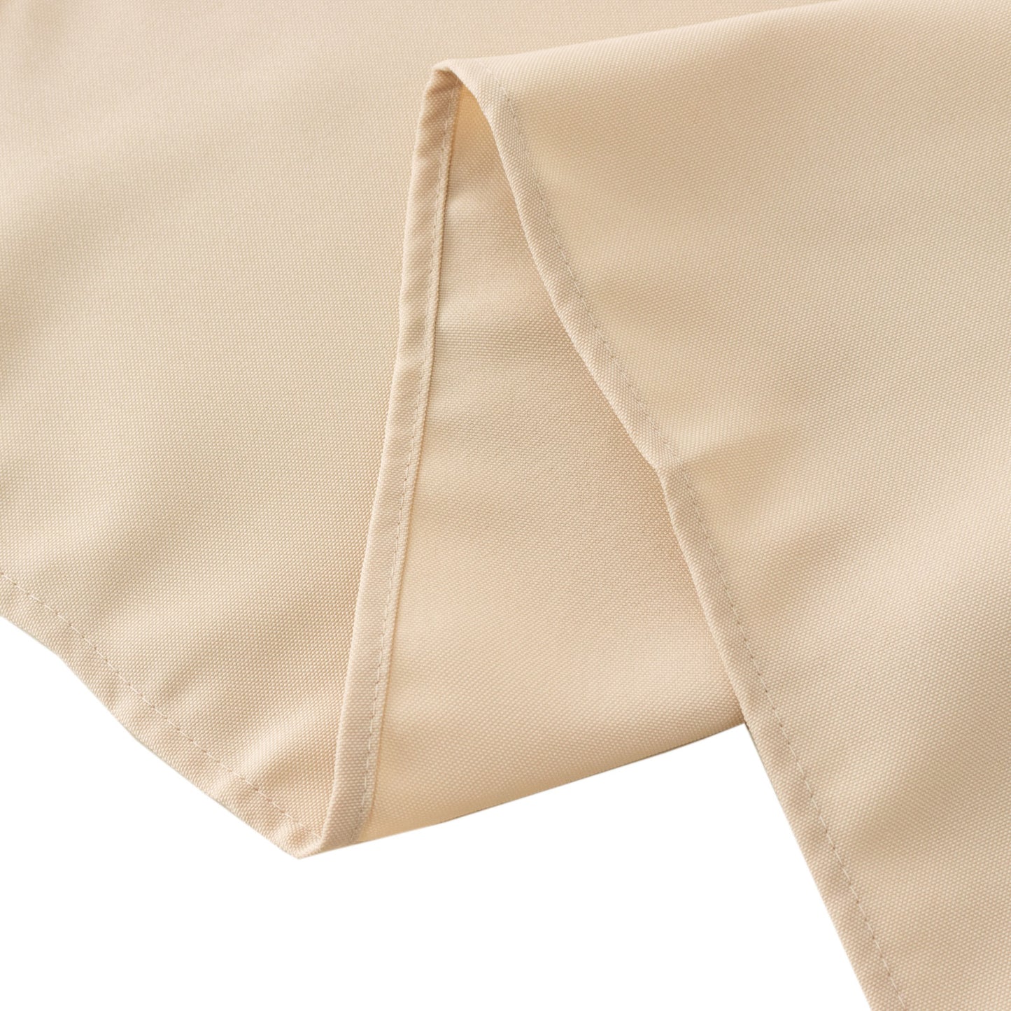 120" Beige Seamless Premium Polyester Round Tablecloth - 220GSM