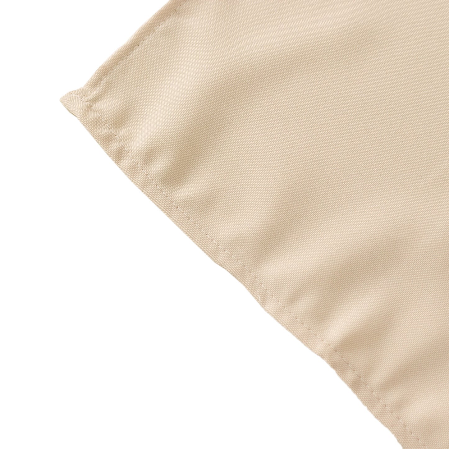 120" Beige Seamless Premium Polyester Round Tablecloth - 220GSM