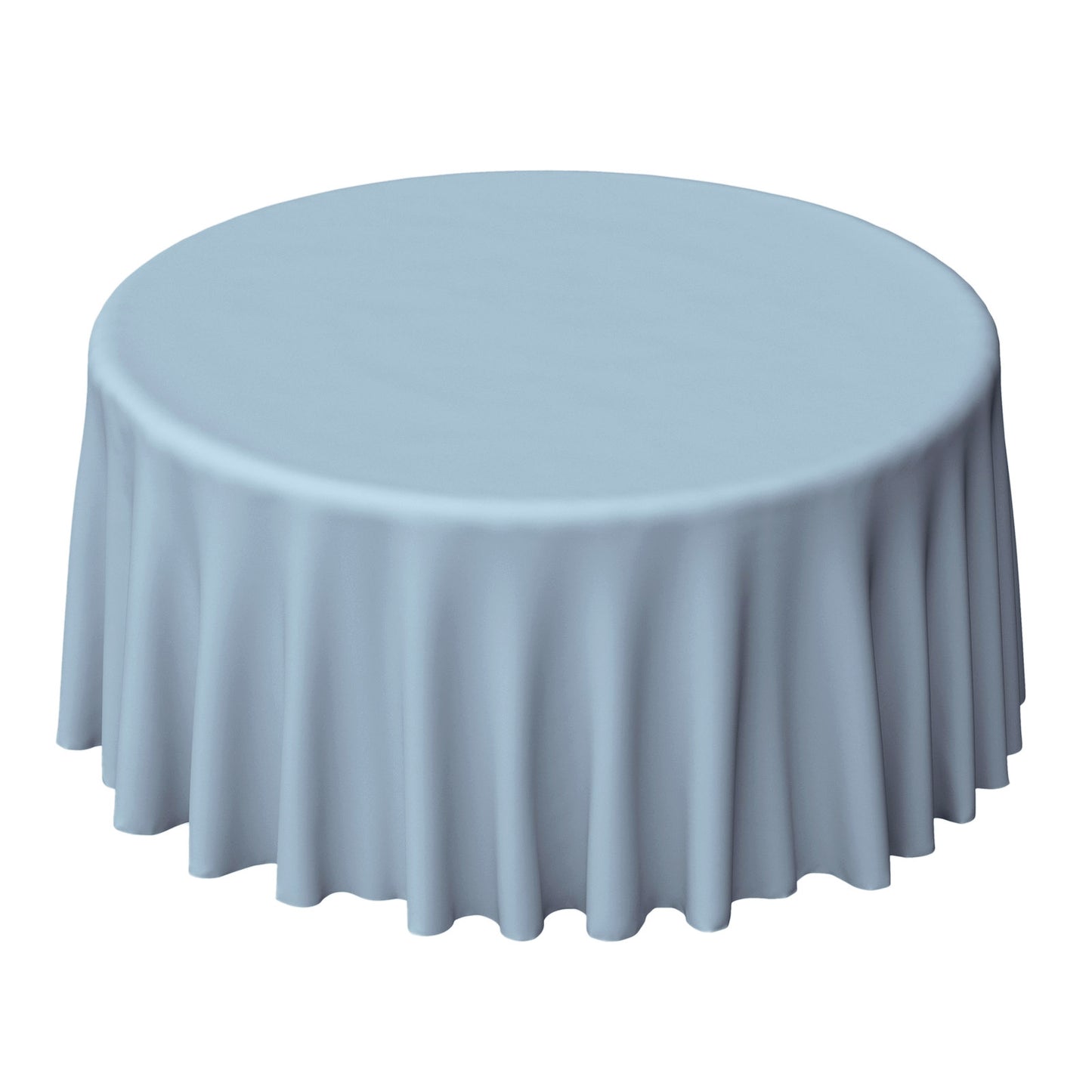 120 Inch Dusty Blue Round Seamless Polyester Tablecloth