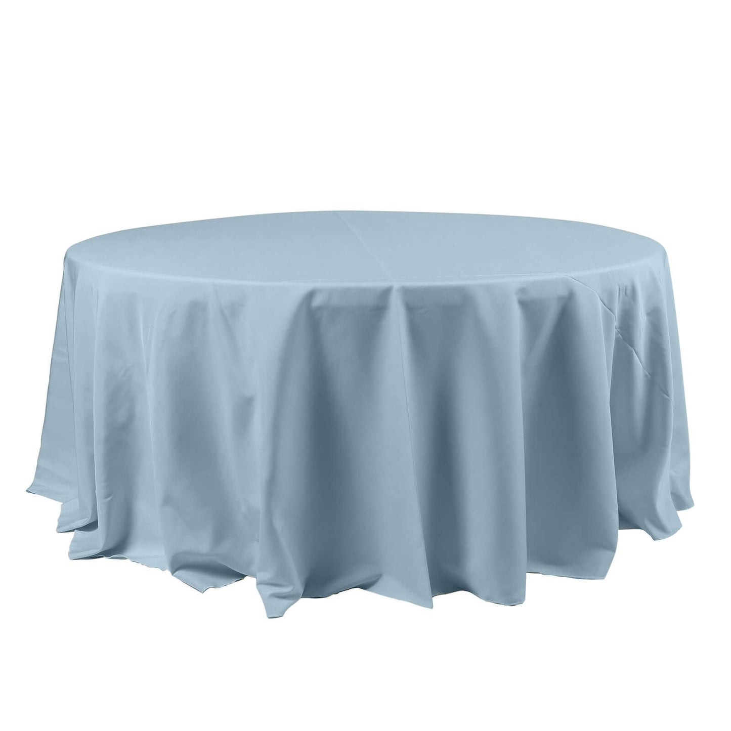 120 Inch Dusty Blue Round Seamless Polyester Tablecloth