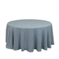 120" Dusty Blue Seamless Premium Polyester Round Tablecloth - 220GSM for 5 Foot Table With Floor-Length Drop