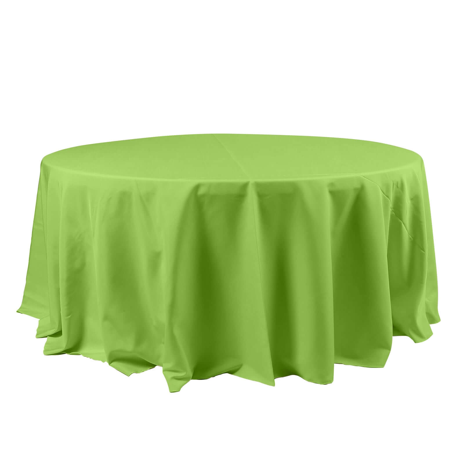 Polyester Round Tablecloth in Apple Green 120 Inch