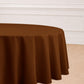 120" Cinnamon Brown Seamless Polyester Round Tablecloth