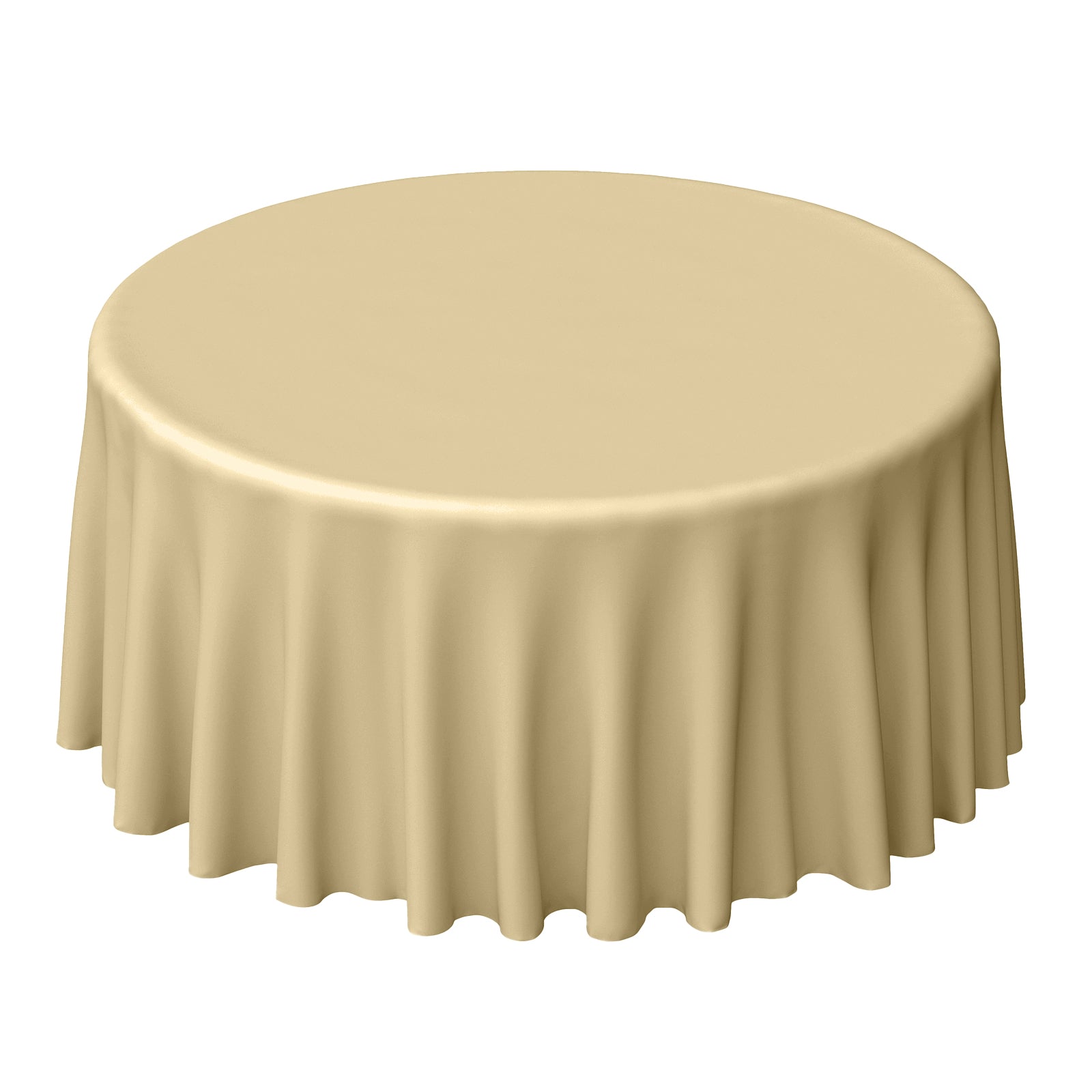 120 Inch Round Tablecloth Champagne Color