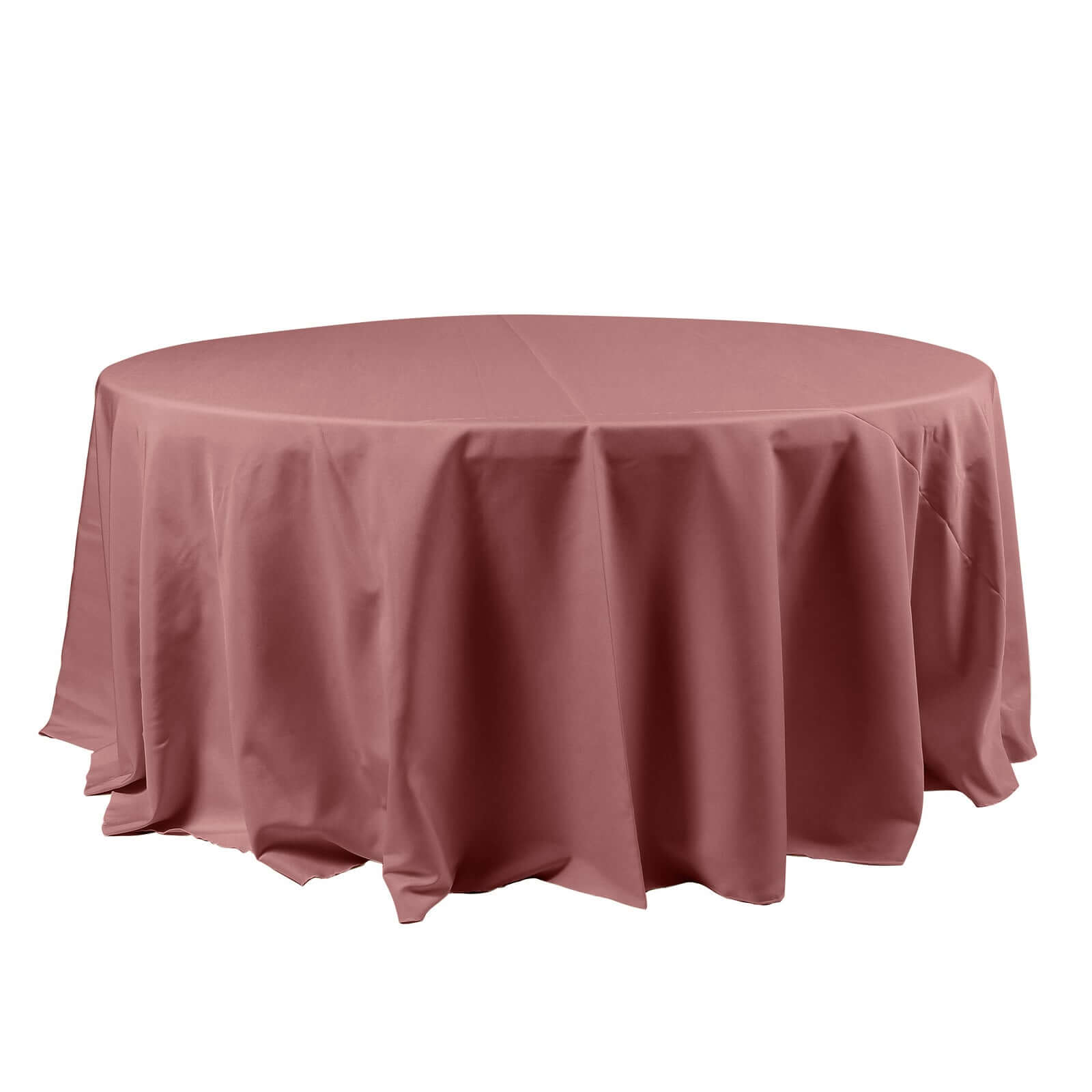 Cinnamon Rose 120 Inch Polyester Seamless Round Tablecloth