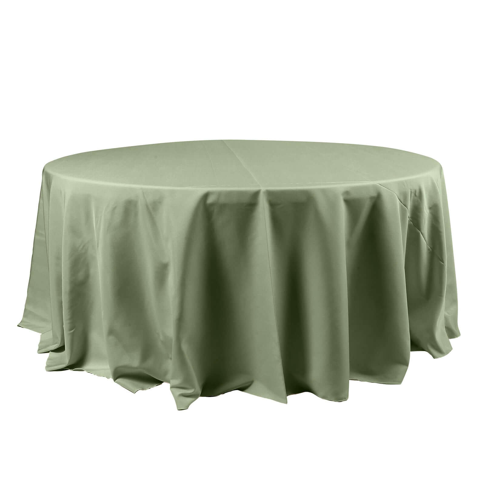 120 Inch Polyester Round Tablecloth Eucalyptus Sage Green