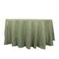 120" Dusty Sage Green Seamless Premium Polyester Round Tablecloth - 220GSM