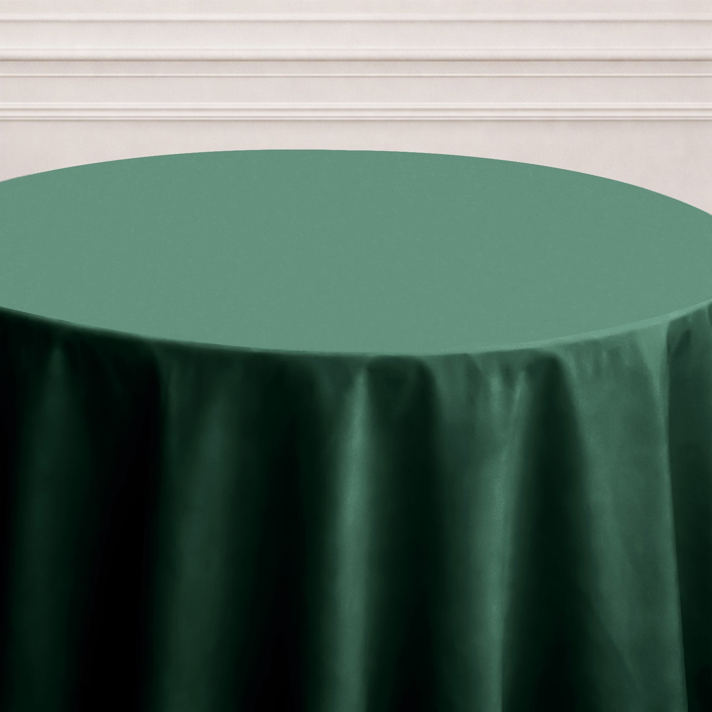 120" Hunter Emerald Green Seamless Polyester Round Tablecloth