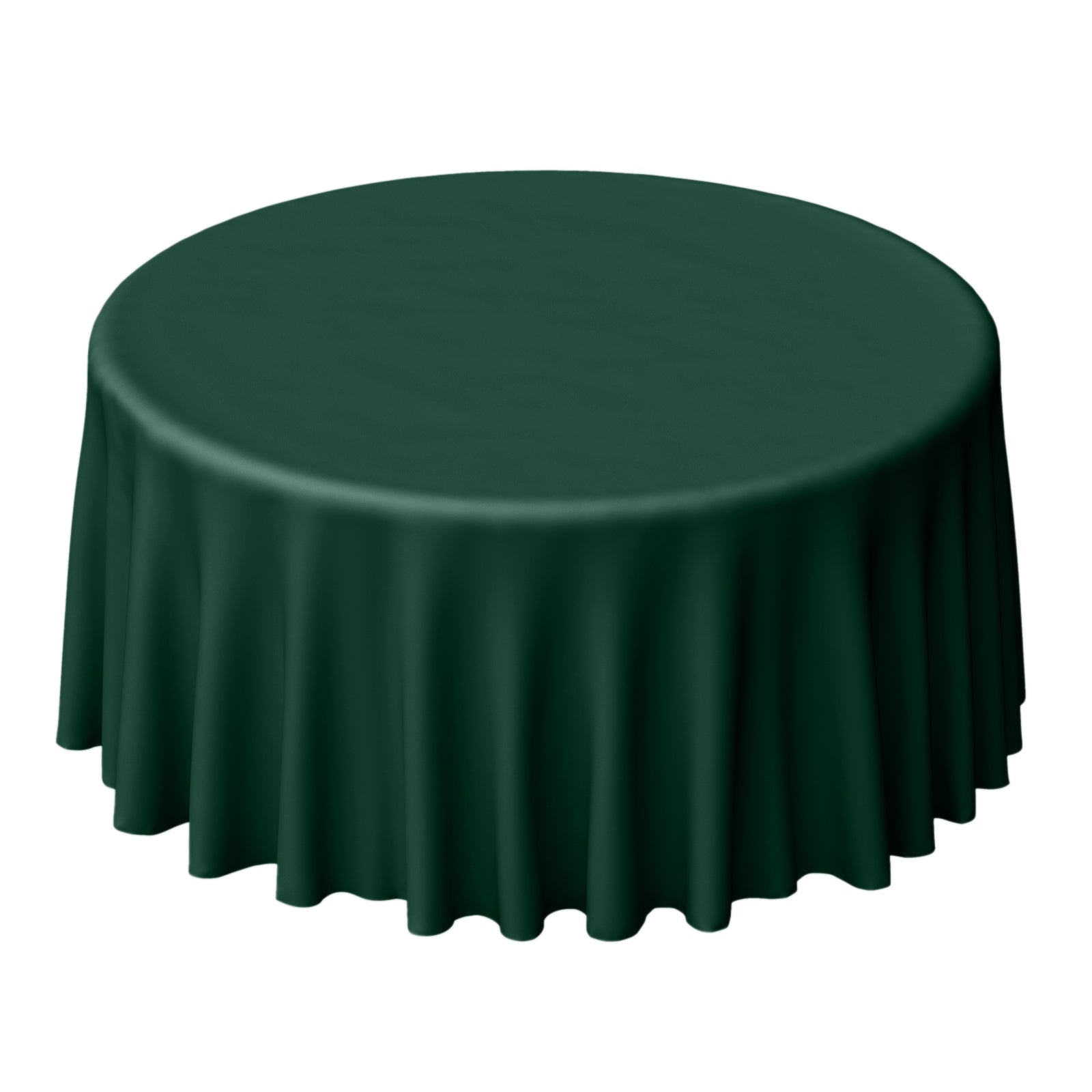 120 Inch Hunter Emerald Green Round Polyester Tablecloth