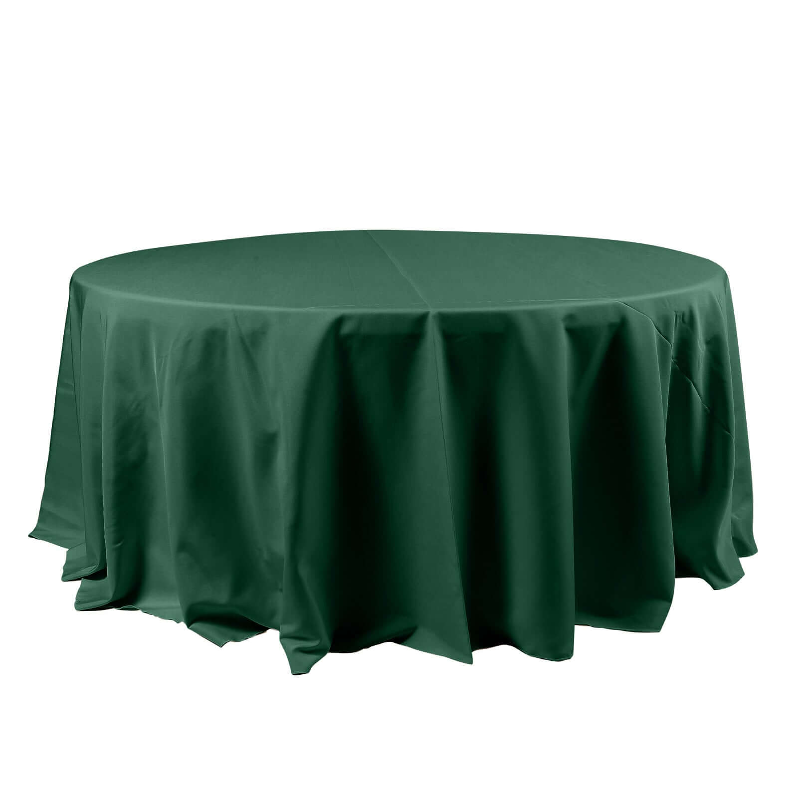 Polyester Round Tablecloth in Hunter Emerald Green 120 Inch