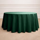 120" Hunter Emerald Green Seamless Polyester Round Tablecloth
