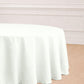 120 inch Ivory Polyester Round Tablecloth