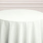 120 inch Ivory Polyester Round Tablecloth