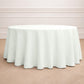 120 inch Ivory Polyester Round Tablecloth