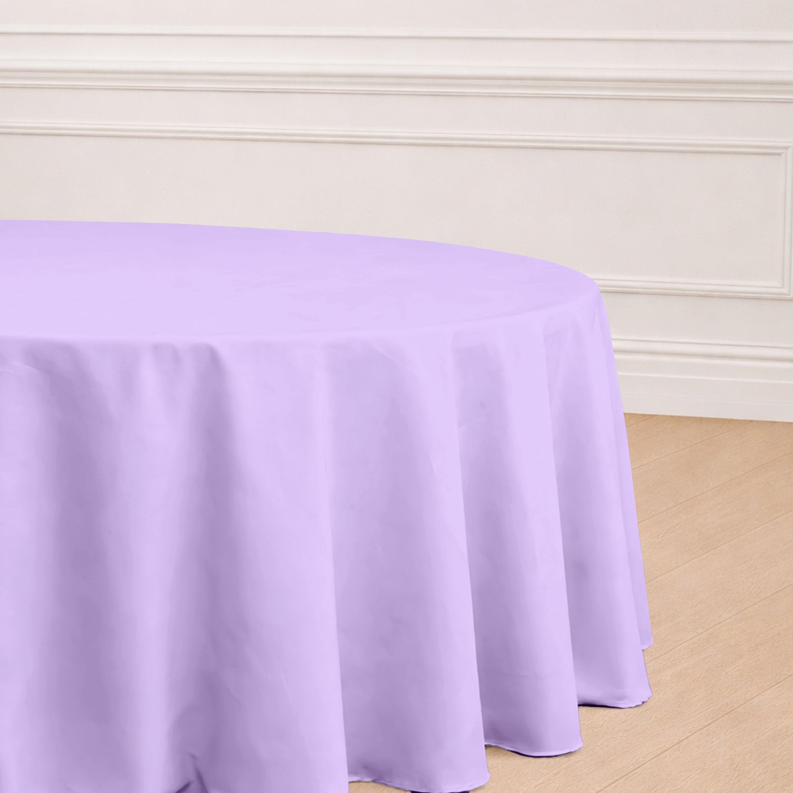 120inch Lavender Lilac Polyester Round Tablecloth
