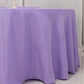120" Lavender Lilac Seamless Premium Polyester Round Tablecloth - 220GSM for 5 Foot Table With Floor-Length Drop