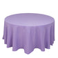 120" Lavender Lilac Seamless Premium Polyester Round Tablecloth - 220GSM for 5 Foot Table With Floor-Length Drop