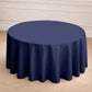 120 inch Navy Blue Polyester Round Tablecloth
