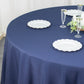 120" Navy Blue Seamless Premium Polyester Round Tablecloth - 220GSM