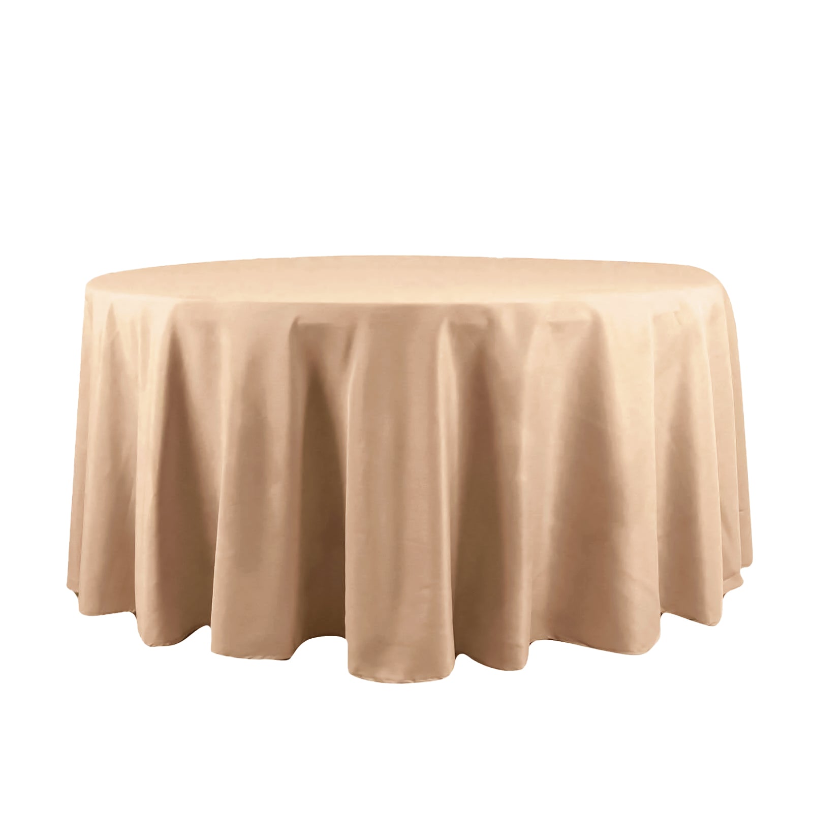 Round Tablecloth Nude Polyester 120 Inches