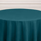 120" Peacock Teal Seamless Polyester Round Tablecloth