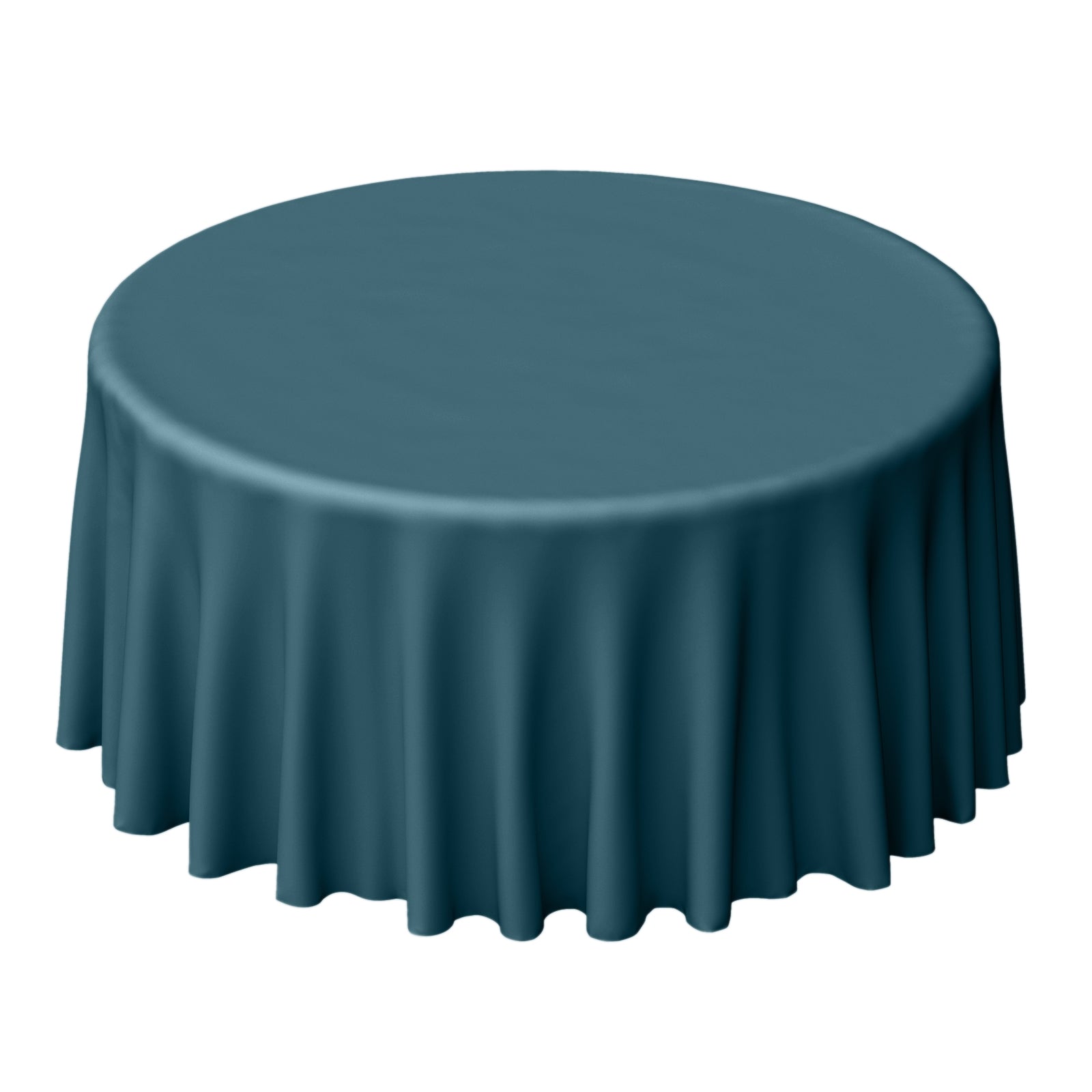 Round Tablecloth Polyester Teal 120 Inch 