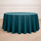 120" Peacock Teal Seamless Polyester Round Tablecloth