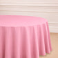 120" Pink Seamless Polyester Round Tablecloth