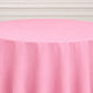 120" pink seamless polyester round tablecloth.