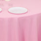 120" Pink Seamless Premium Polyester Round Tablecloth - 220GSM for 5 Foot Table With Floor-Length Drop